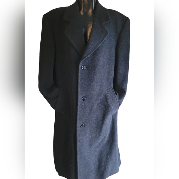 Oscar de la Renta Black Pea Coat - Picture 1 of 9